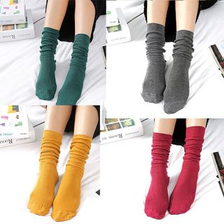 🌈พร้อมส่งจากไทย🧦ถุงเท้ายาวแฟชั่น มีให้เลือกหลายสี นุ่มสบาย