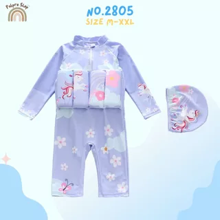 summer story ชุดว่ายน้ำเด็กมีชูชีพพร้อมหมวกชุดว่ายน้ำขาสั้น5ส่วน SPN 2805