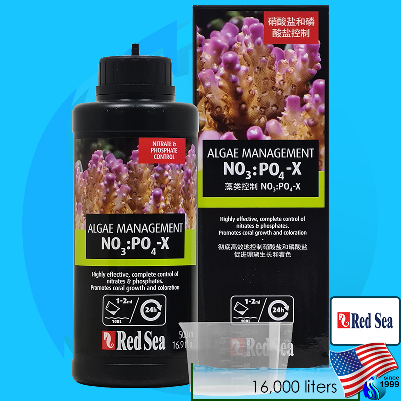 Red Sea Algae Management No3:Po4-X 500ml redsea no3 po4 x น้ำยาลดค่าไนเตรต ฟอตเฟต redsea no3po4x no3