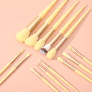 E144 ชุดแปรงแต่งหน้า ขนแปรงนุ่ม 1 เซต 13 ชิ้น มี 3 สีให้เลือก พร้อมถุง