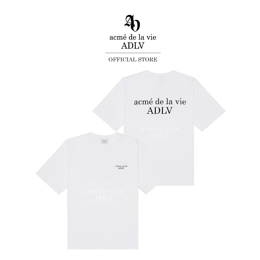 ADLV [acme de la vie] เสื้อยืด Oversize รุ่น Basic Short Sleeve T-Shirt 2 White White (50012OBLSSU_F3WTXX)