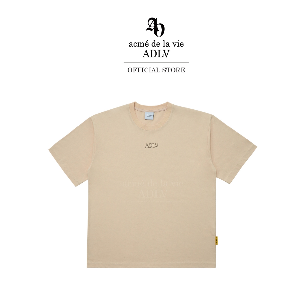 ADLV เสื้อยืด Oversize Glossy Basic Logo Short Sleeve T-Shirt Beige Beige (50123SGLSSUF3BEXX)