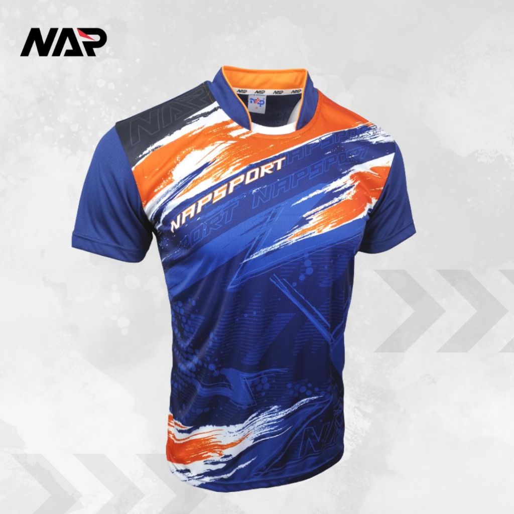 NAP SPORT เสื้อกีฬาแขนสั้น รุ่น NAP19 ผ้าไมโคร ไซส์ M-XXL ปี2023 made in Thailand