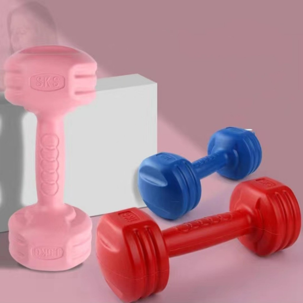 ดัมเบล หนึ่งชุด(สอง) ดัมเบลล์สำหรับสุภาพสตรี 1KG.1.5KG.2KG.2.5KG.3KG.4KG กิโล  ดัมเบลหกเหลี่ยม ดัมเบ