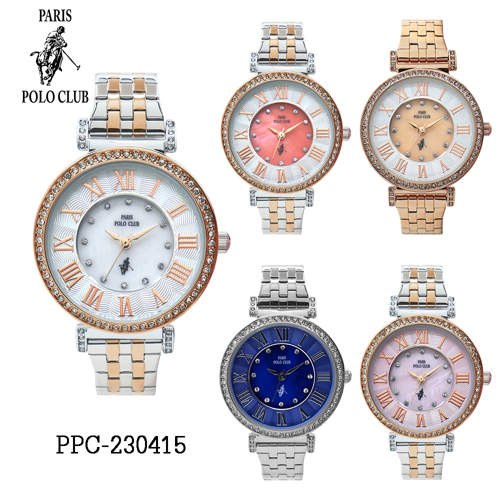 Paris Polo Club นาฬิกาข้อมือผู้หญิง สายสแตนเลส รุ่น PPC-230415