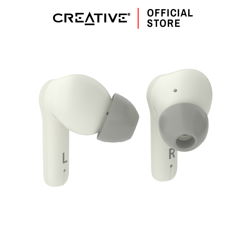 CREATIVE หูฟัง Zen Air Plus (สีครีม) หูฟังอินเอียร์แบบ True Wireless น้ำหนักเบา พร้อมด้วย Bluetooth® LE Audio
