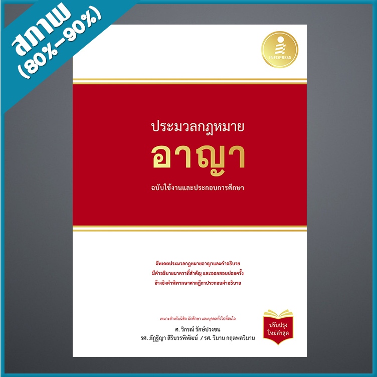 ประมวลกฏหมายอาญา ฉบับใช้งานและประกอบการศึกษา (ปรับปรุงใหม่ล่าสุด) (4871649)