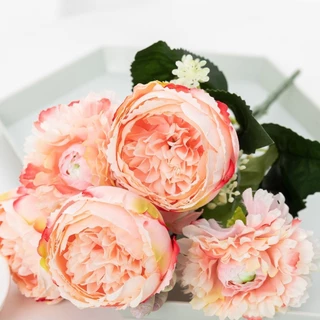 ช่อดอกโบตั๋น พีโอนี (Peony) ประดิษฐ์ สําหรับตกแต่งบ้าน งานแต่งงาน DIY ดอกไม้ปลอม C222