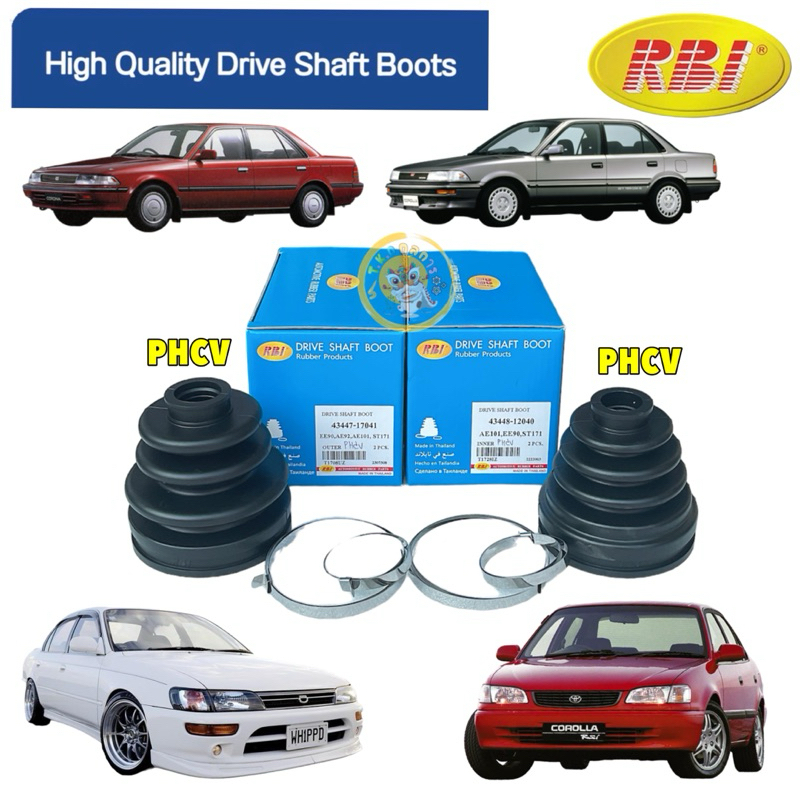 TKD ยางหุ้มเพลา นอก/ใน Toyota AE101 AE111 AE112 AE90,92 ST171 / สามห่วง AE RBI 43447-17041 / 43448-12040