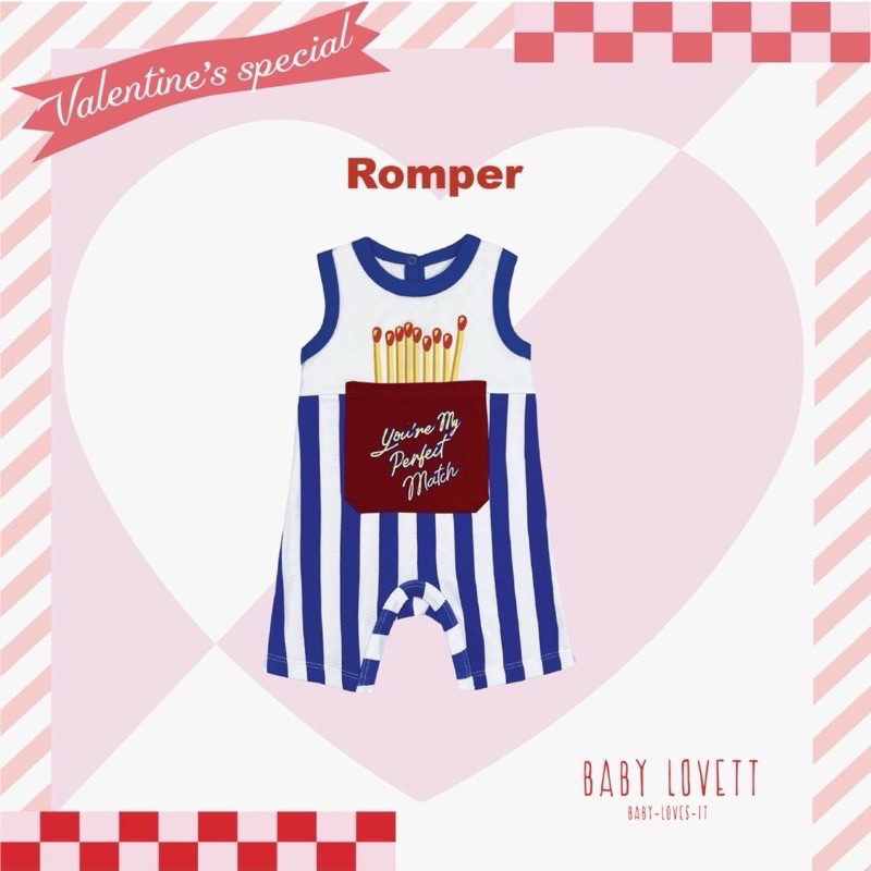 Used Romper babylovett valentine special 6-9M