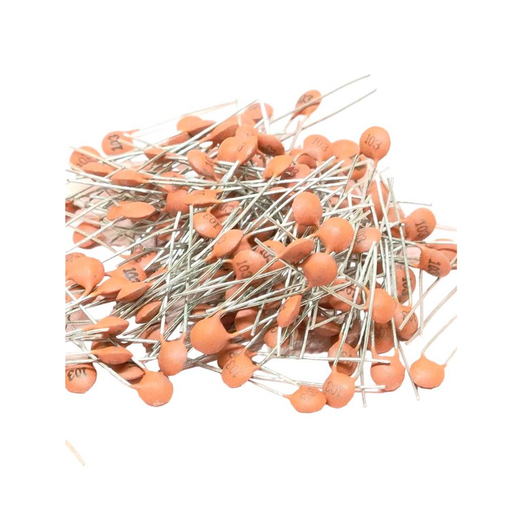 100pcs เซรามิค คาปาซิเตอร์ ceramic disc capacitor 101102 103 104  470 12PF 33PF  100PF 101 PF 103PF 50V ตัวเก็บประจุ