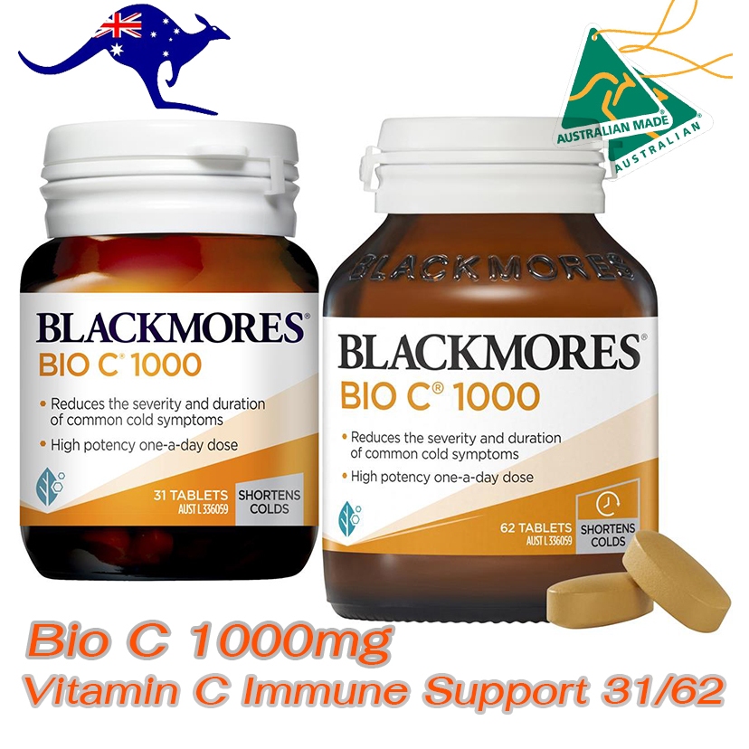 แท้ Blackmores C Immune Support 1000mg.31 /62 Tablets ฉลากออสเตรเลีย