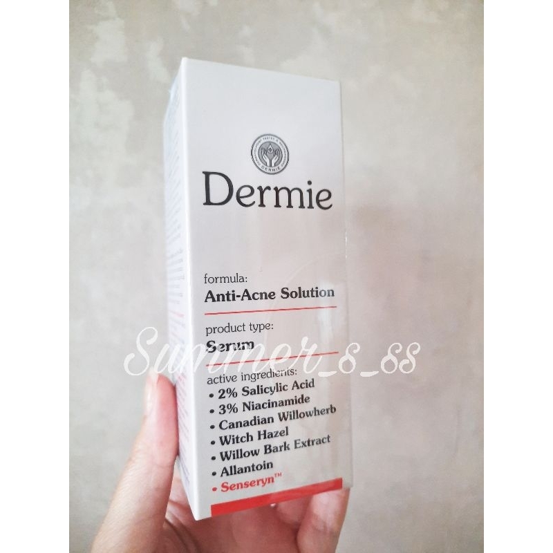 (ของแท้พร้อมส่ง) Dermie Anti-Acne Solution Serum 20 ml. เซรั่มลดสิว