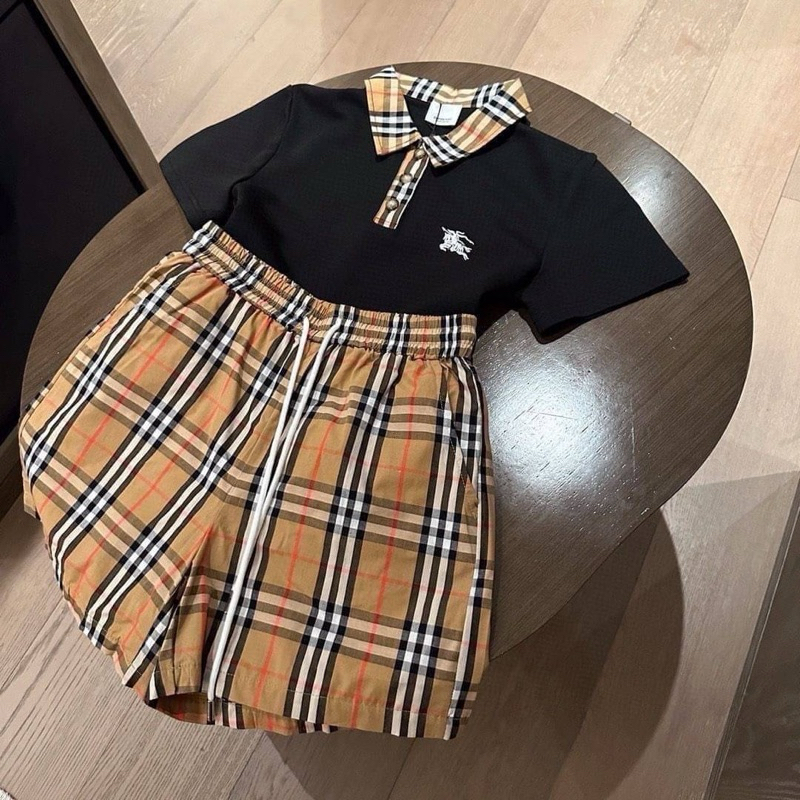 ชุดเซ็ตBBเสื้อคอโปโลกางเกงขาสั้นสวยลูกคุณหนู