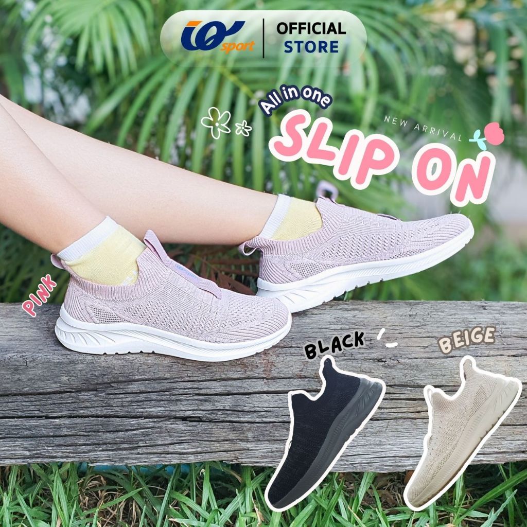 IQ SPORT รองเท้าผ้าใบผู้หญิงเพื่อสุขภาพ (Slip-On) รหัสDY6-KK20020L
