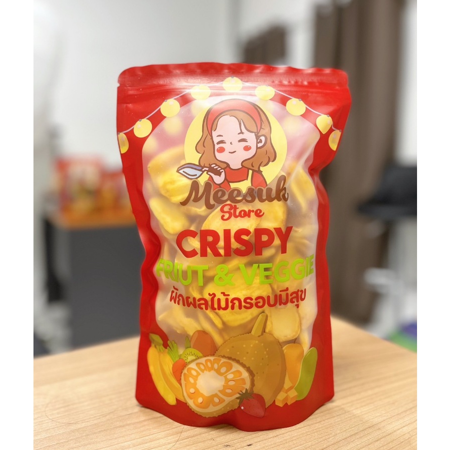 ขนุนอบกรอบมีสุข ขนุนอบกรอบแบบหวาน 300กรัม