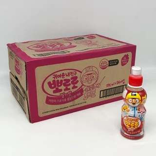 PORORO DRINK 24 ขวด รสสตรอว์เบอร์รี่ โปโระโระ น้ำผลไม้เกาหลีเด็ก เครื่องดื่มเกาหลี 뽀로로