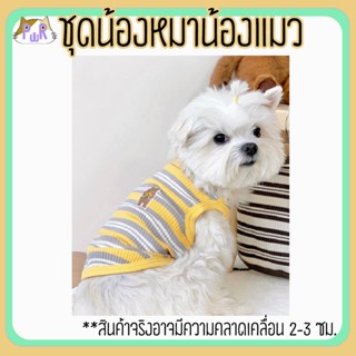 เสื้อหมา เสื้อแมว ชุดสัตว์เลี้ยง pet costume [ชุดทางเหลือง]