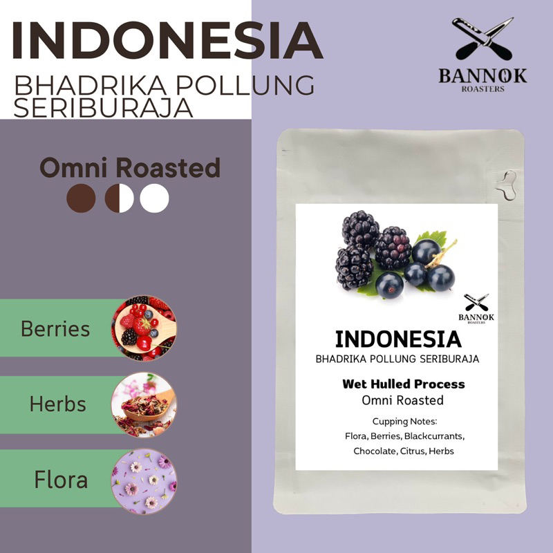 เมล็ดกาแฟคั่ว 🇮🇩 Indonesia Bhadrika Pollung Seriburaja - Bannok Coffee Roaster