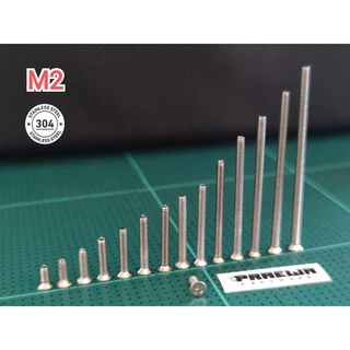 [ส่งถูก!!] น็อตตัวผู้ M2 หัวเทเปอร์ หัวจม สแตนเลส 304 ขนาด 5-60mm สำหรับรถทามิย่า - Mini4WD M2 Counter Sink 5-60mm SS304