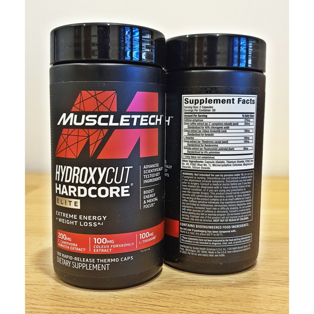 ⚡พร้อมส่ง⚡Hydroxycut Hardcore Elite [100แคปซูล]  (มีCodeเช็ค)การันตีของแท้100%