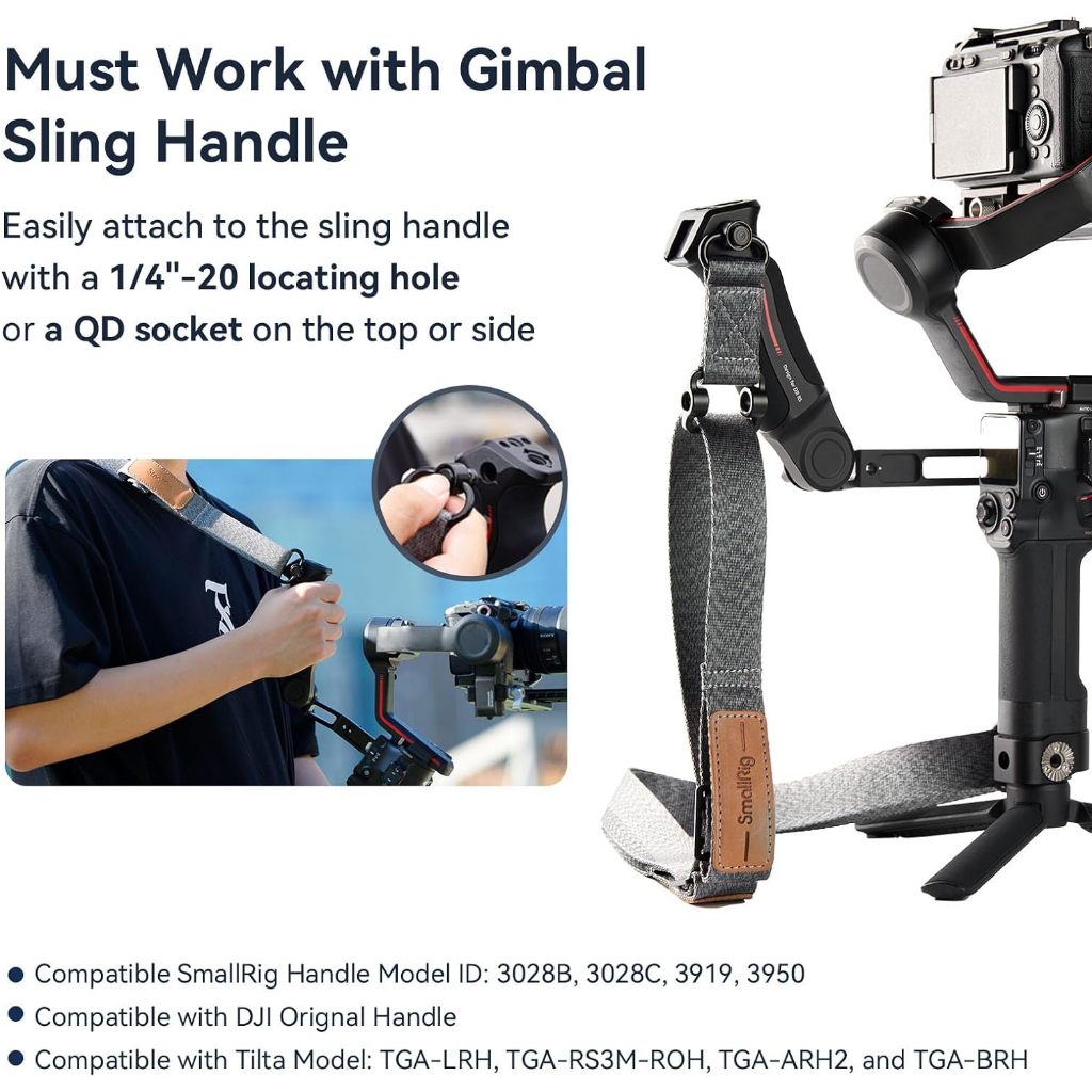 📌ส่งจากไทย📦 SmallRig สายสะพาย DJI RS4 / RS3 / RS2 Shoulder Strap 4118 Gimbal Weight-Reducing  พร้อม Adapter
