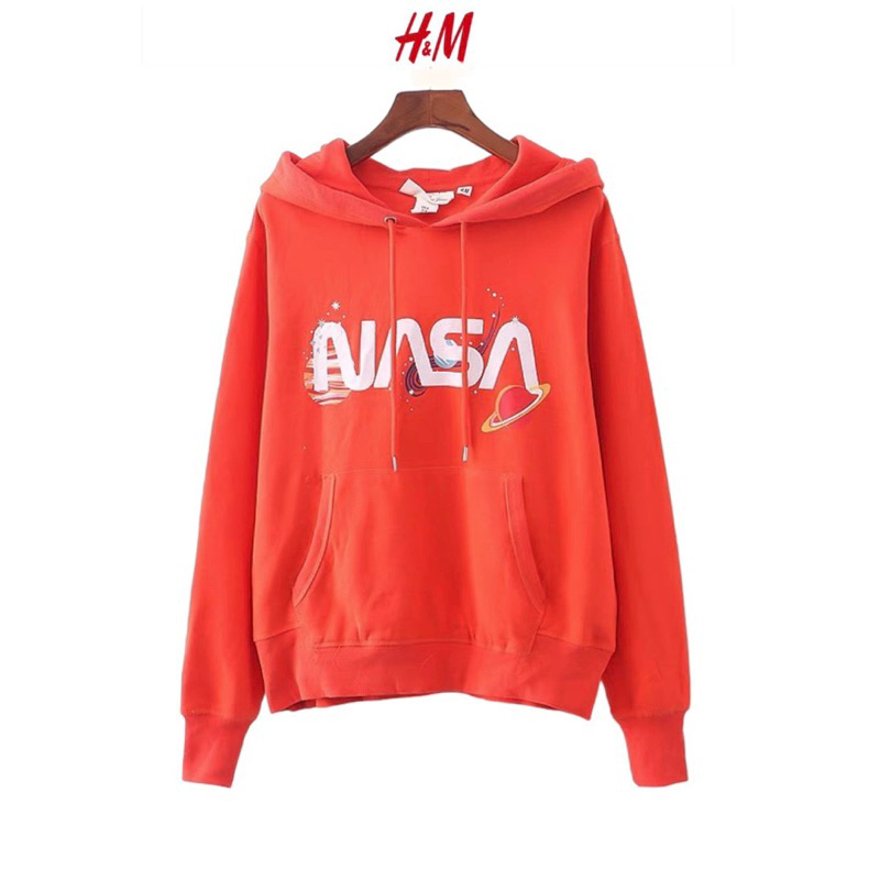 เสื้อฮู้ด NASA Hooddie swater สีส้ม ☄️แบรนด์ H&M ☄️(TS263)