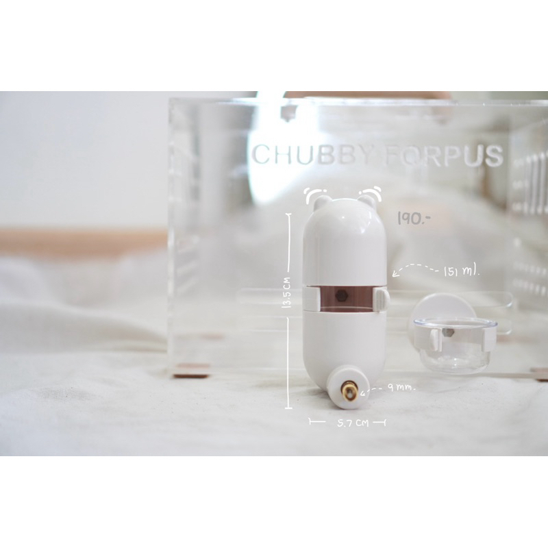 🤎พร้อมส่ง🤍 ขวดน้ำนก ของใช้นก งานดีมาก ความจุ 151 ml สูง 15.5cm กว้าง 5.7cm