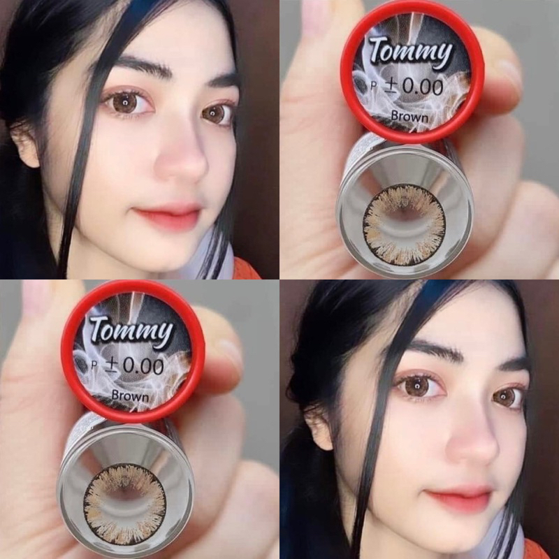 Bigeye บิ๊กอาย สีน้ำตาล ลายสวยๆๆ ปังสุดๆ ซื้อ1คู่แถมตลับทุกคู่จ้า