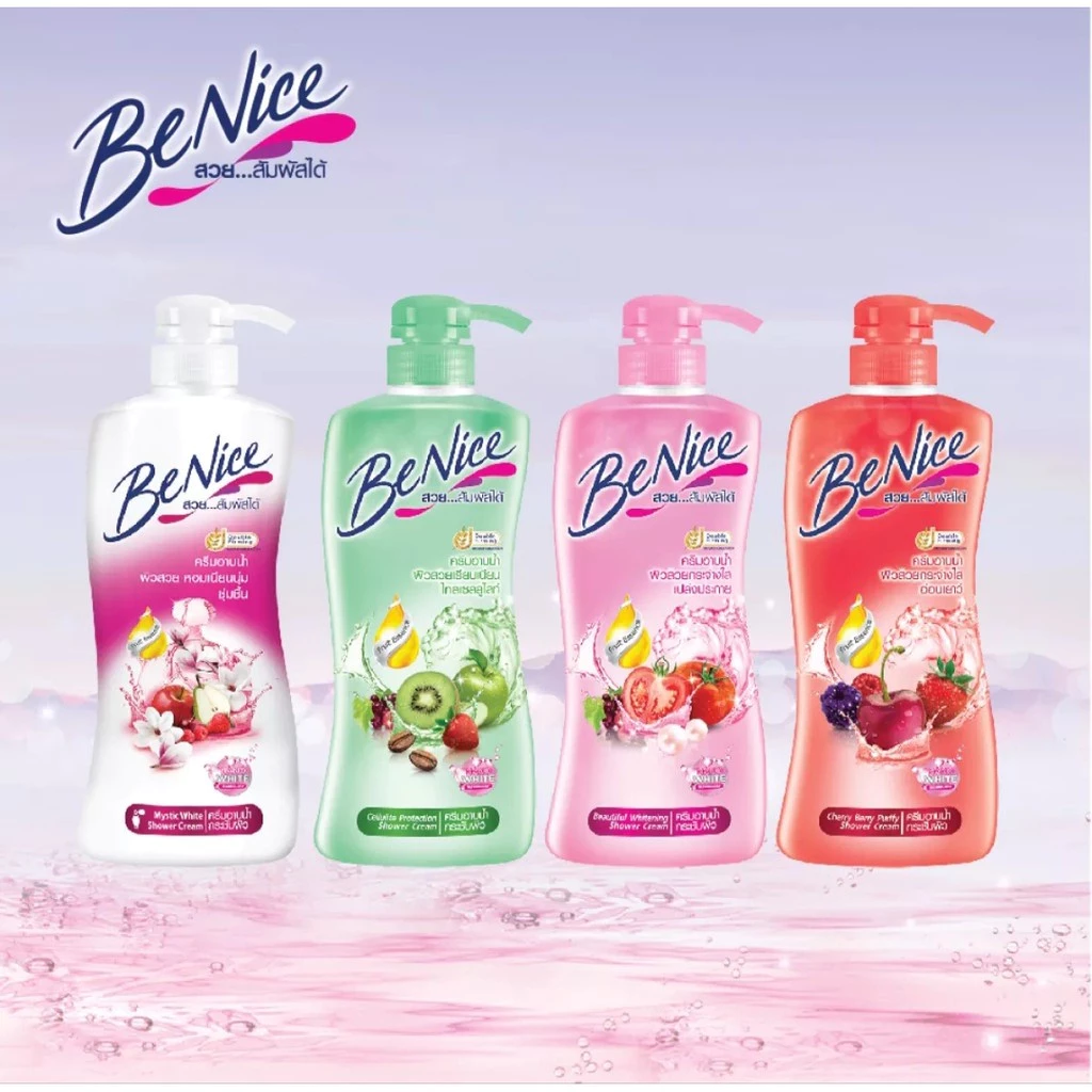 Benice บีไนซ์ครีมอาบน้ำ สูตรกระชับผิว/คอลลาเจน ขนาด 400มล. (ขวดปั๊ม)