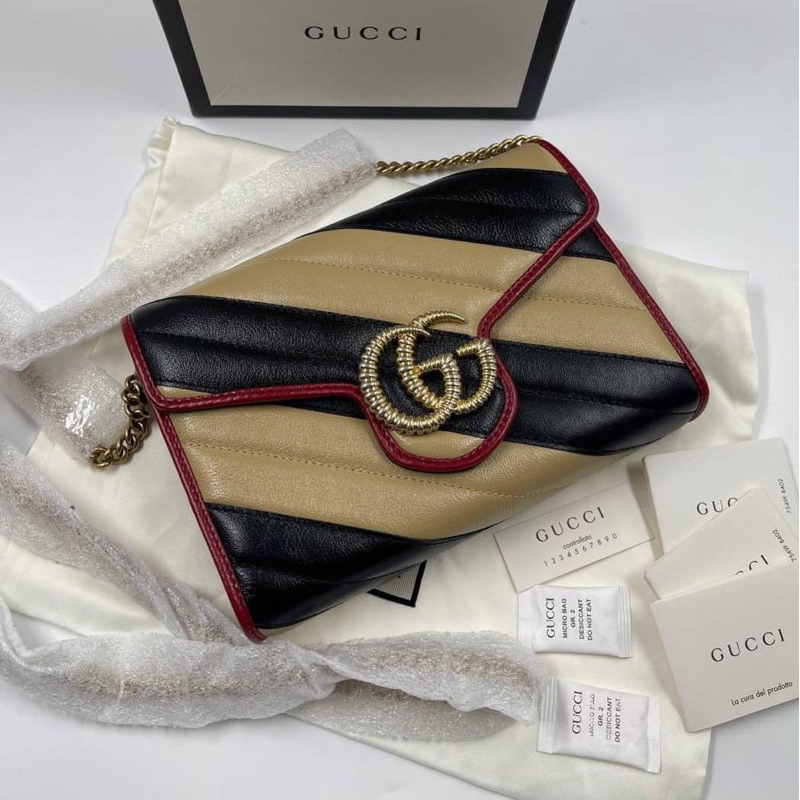 ‼️พร้อมส่ง‼️  New 🤍Gucci marmont woc  หนังหอมฟุ้ง อปก กล่อง ถุงผ้า การ์ด ราคาดีมากกก