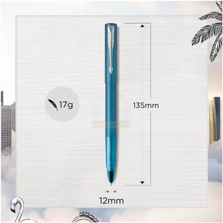สลักชื่อฟรี Parker ปากกาโรลเลอร์บอล ปากกาเคมี ขนาด 0.7mm หมึกสีดำ Vector XL Rollerball Pen