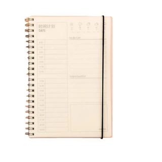SKY สมุดแพลนเนอร์รายวัน A5 สมุดวางแผน To Do List 50แผ่น ปกPP กันน้ำ กระดาษถนอมสายตา สันห่วงเหล็ก Daily Planner