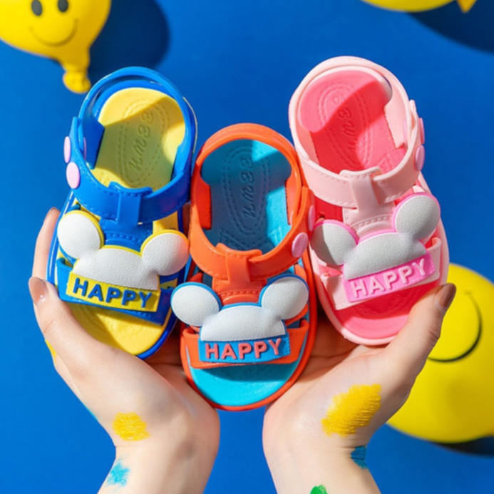 รองเท้ารัดส้นเด็ก PVC รองเท้าแตะเด็ก มีกันลื่น แต่งตัวการ์ตูนน่ารักๆ รองเท้าแฟชั่นเด็ก นุ่ม ใส่สบาย (พร้อมส่งในไทย)