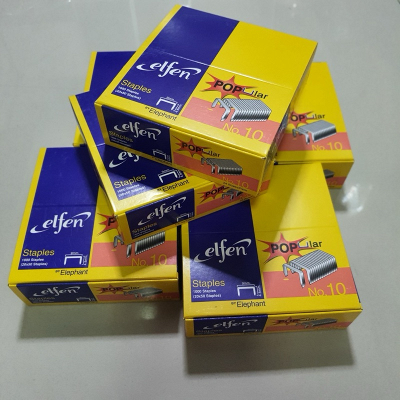 ลูกแม็กเย็บ เบอร์ 10 ตราelfen 1กล่องใหญ่
