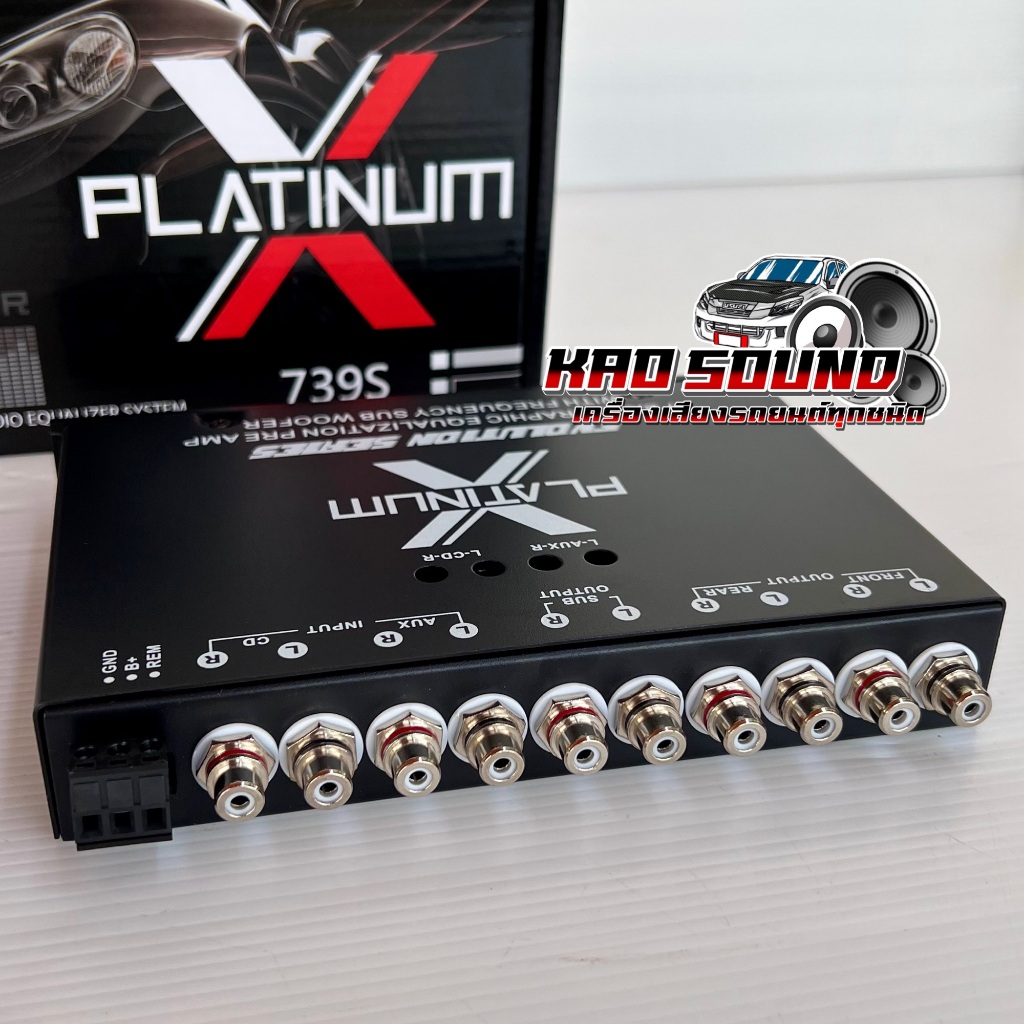 ปรีแอมป์ 7แบนด์ ปรี X-739S ปรีแอมป์รถยนต์ PLATINUM-X รุ่น X739S / 739S แยกซับได้อิสระ แจ็คทิฟฟานี่ เสียงดี กลางคมชัด เบส
