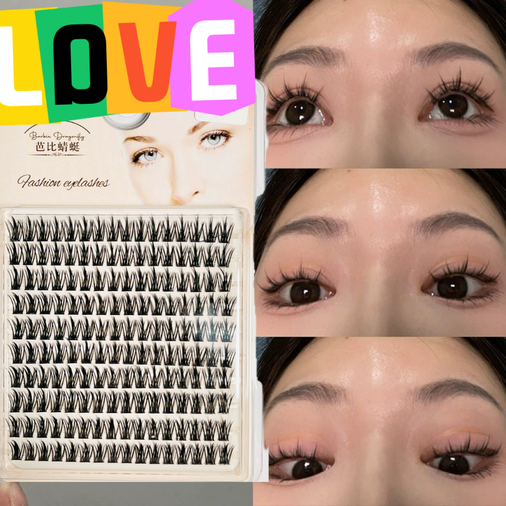 ขนตาปลอม,ขนตาข้าวสาลี ธรรมชาติจำลองขนตาปลอมหนา EYELASHเลียนแบบแต่งหน้าขนตาปลอม DIYต่อกิ่งขนตาใส่สบาย