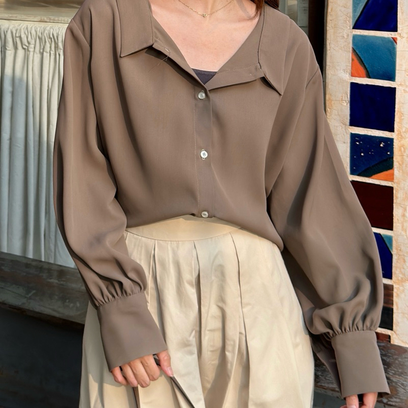 seenby ー FELLOW SHIRT เสื้อเชิ้ตมินิมอล oversize ผ้าเบาสบายทิ้งตัวดีไม่ยับ ใส่ได้หลากหลายโอกาส