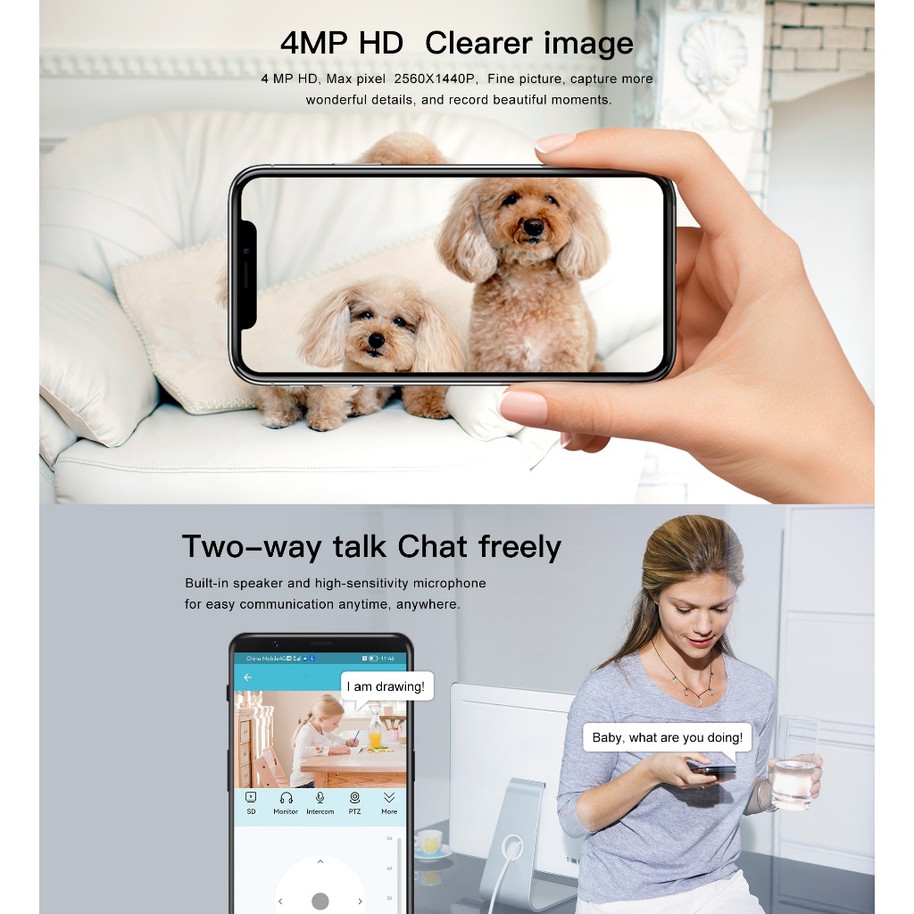VSTARCAM CS49Q 4MP Quad HD 5G Dual Band Wi-Fi Camera กล้องวงจรปิดไร้สาย กล้องวงจรปิดไวไฟ