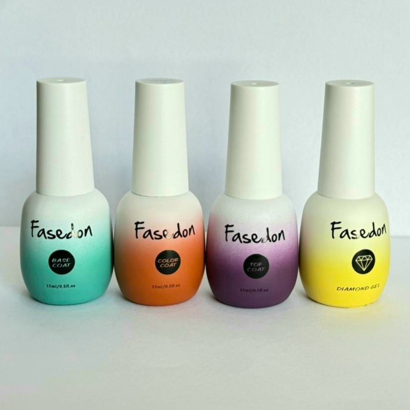 Fasedon Gel 15ml. Base gel / Rubber Base / Top coat ของแท้คุณภาพนำเข้า พร้อมส่ง