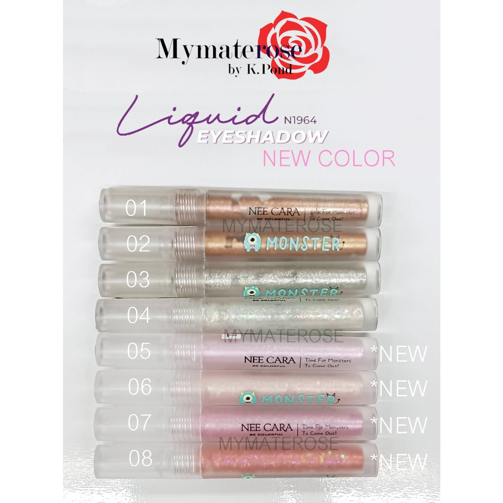 Nee Cara Monster Liquid Eyeshadow #N1964 อายแชโดว เนื้อลิควิด กลิตเตอร์ เนื้อแน่น สีชัด