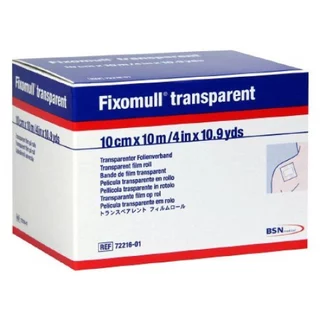 Fixomull Transparent ฟิกซ์โซมูล แผ่นฟิล์มใสกันน้ำ 10cm x 10m [1 กล่อง] BB 1302