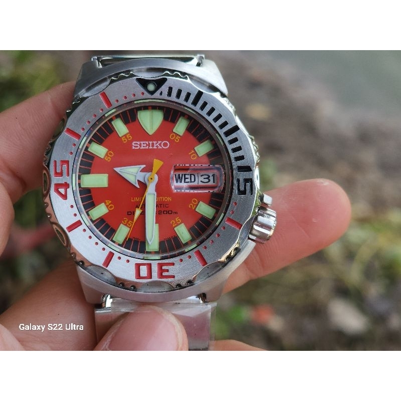 Seiko Monster Red  Limited Edition SKZ243K1​ ปีศาจ​แดง มือสอง​✌️