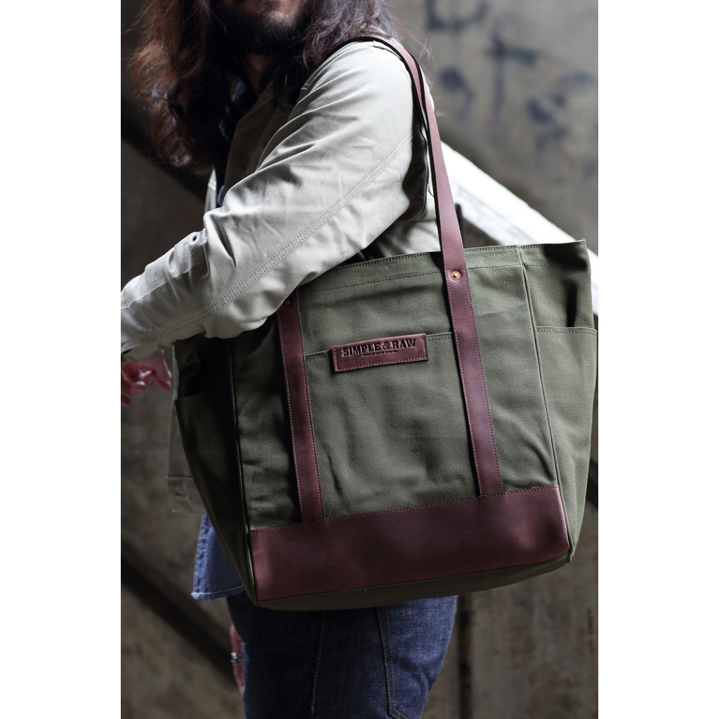 Simple&amp;Raw - Bk505 HudsonTote (Green)