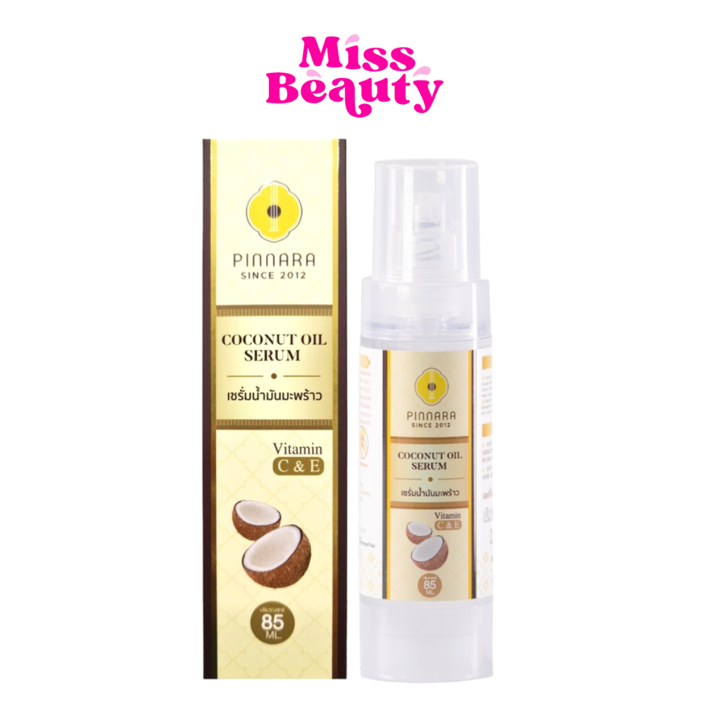 (ขวด) Pinnara Coconut Oil Serum - เซรั่มน้ำมันมะพร้าว พิณนารา ขนาด 85 ml