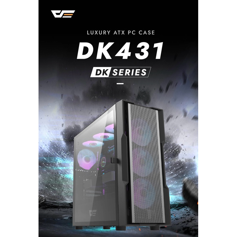 (มือ2) เคสคอมพิวเตอร์ Dark Flash DK431 - รองรับ ATX/ E-ATX/ M-ATX พัดลม 4 ตัว