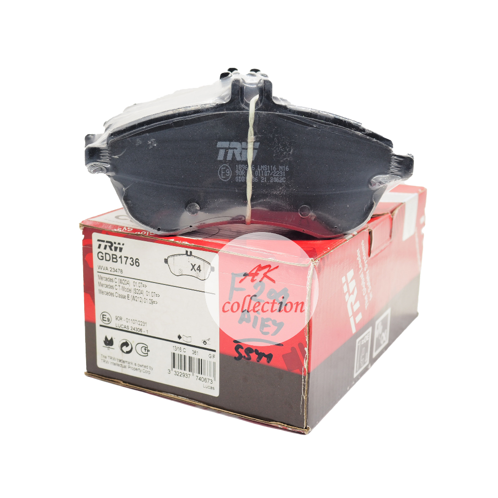 BENZ ผ้าเบรค Brake pad ผ้าเบรคหน้า ผ้าเบรคหลัง เบนซ์ รุ่น W204  C200 C250 C200CGI C250CGI C180 C300 