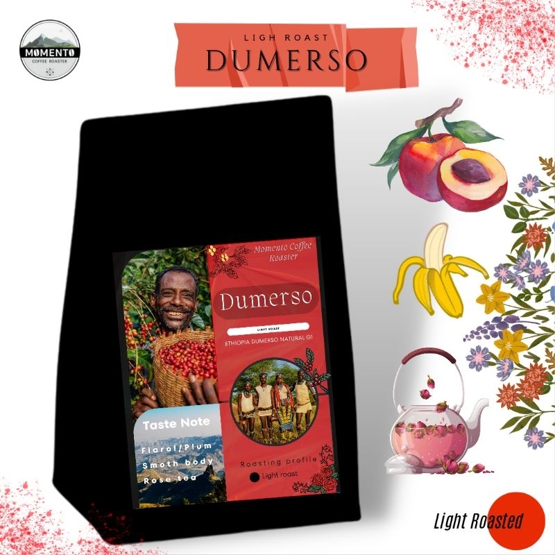 เมล็ดกาแฟคั่วเอธิโอเปีย "Dumerso" Taste : Floral Plum Smoth body Rose tea