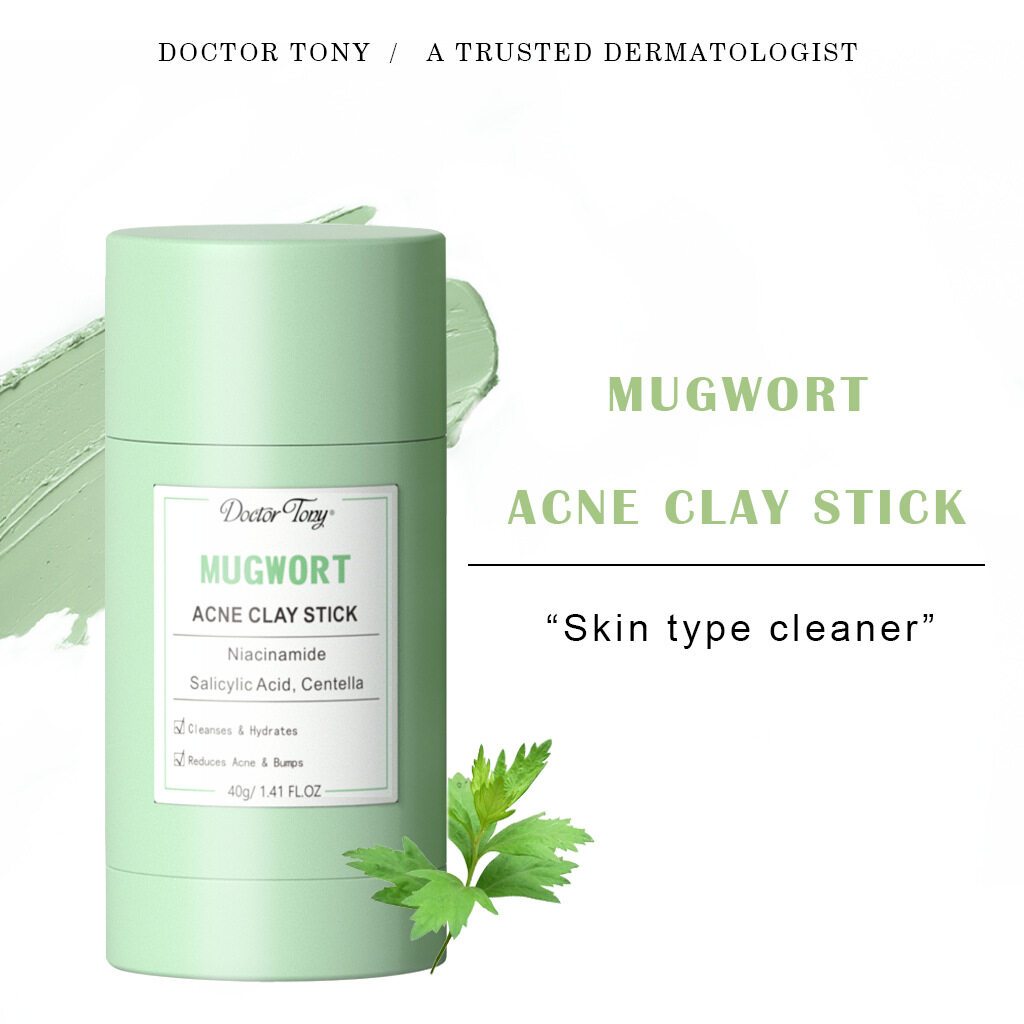 Mugwort Acne Clay Mask Stick 40g มาสก์โคลนที่มาให้รูปแบบแท่ง ใช้ง่าย พกพาสะดวก