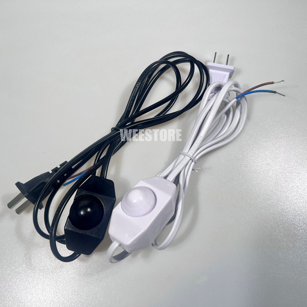 สายไฟ ปรับไฟ ยาว 1.8 เมตร ปลั๊ก ระดับ 300v 2x0.75mm*2 ccc 60227 IEC 52(RVV)